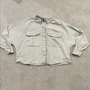 Banana Republic Cream Linen Blend Shirt